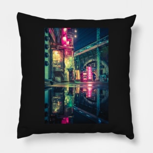 Reflection of Neo Tokyo Pillow