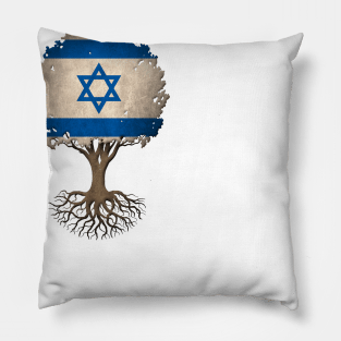 Tree of Life with Israeli Flag Pillow