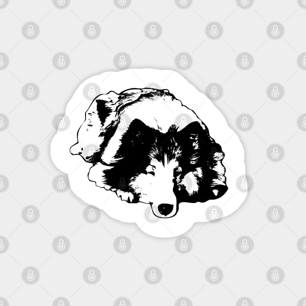 Rough Collie Minimalist Magnet by ElegantCat