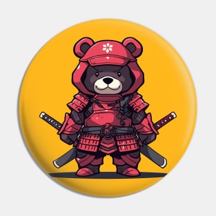 samurai bear Pin