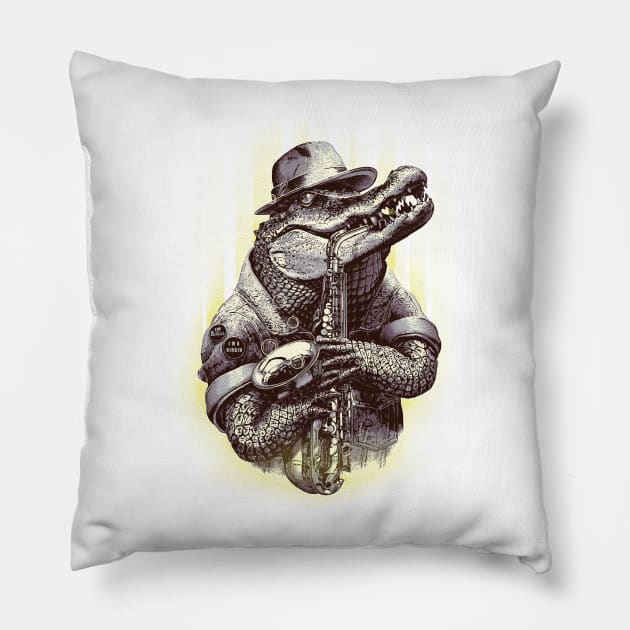 CROC ROCK Pillow by ADAMLAWLESS