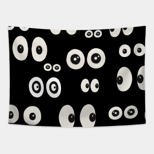 Glowing in the dark spooky eyes Halloween design VI Tapestry