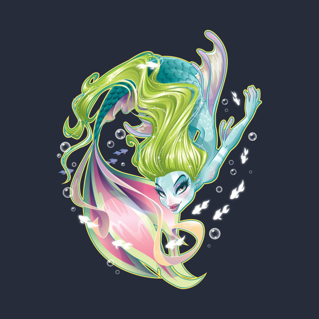 Siren of the Sea - Mermaid - T-Shirt  TeePublic