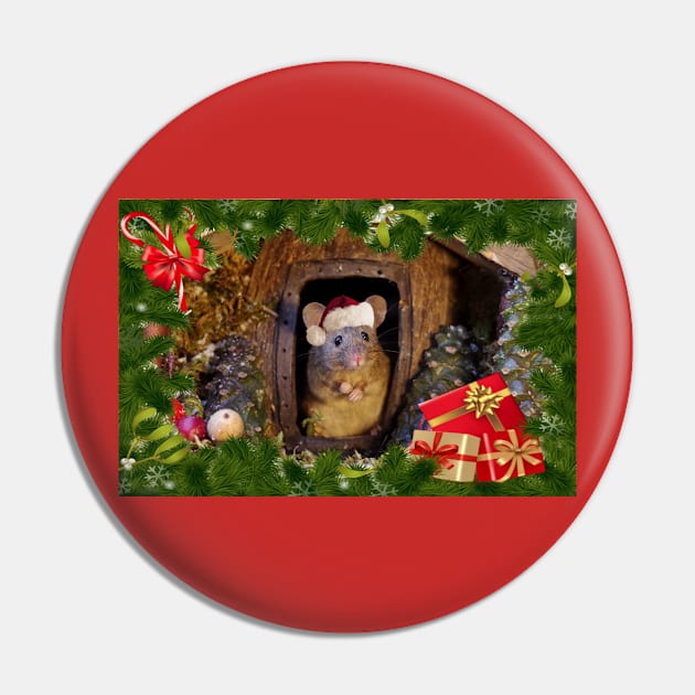 Christmas mouse in a log pile house Pin by Simon-dell