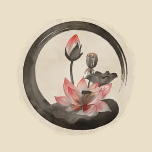 Enso Zen Circle and Lotus T-Shirt