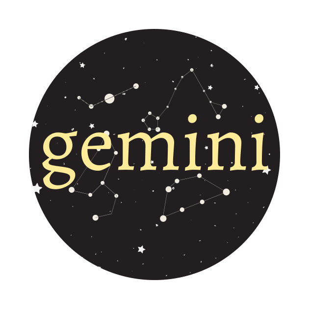 Gemini Zodiac Sign Star Circle by magicae