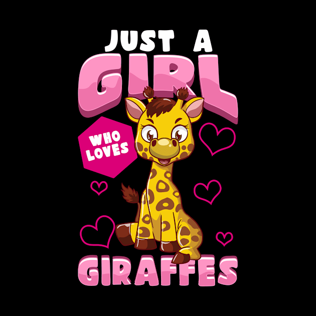 Cute & Funny Just A Girl Who Loves Giraffes Pun by theperfectpresents