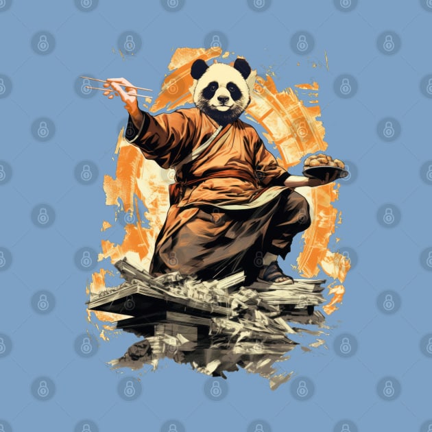 Dim Sum Panda Retro Design by Delicious Art