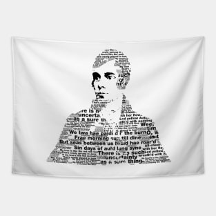 Robbie Burns word art Tapestry