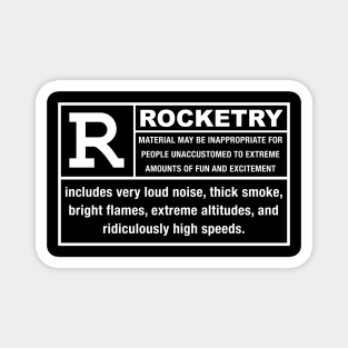 ROCKETRY Warning Label Magnet