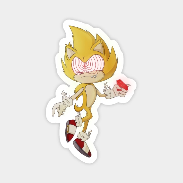 Fleetway Super Sonic Headshot Magnet for Sale by PH4NT4SM