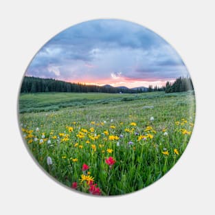 Beautiful Blossoming Flower Field-Spring Pin