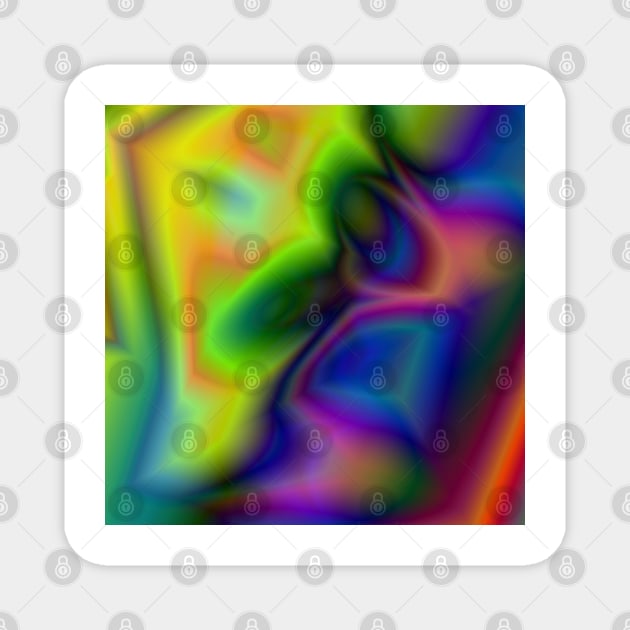 multicolored abstract art Magnet by Artistic_st