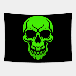 Neon Green Skull Tapestry