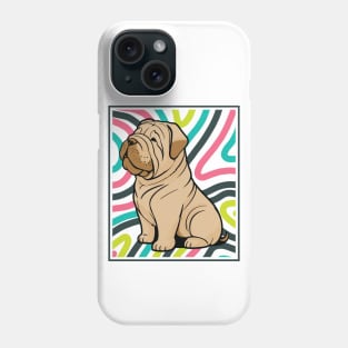 Colorful and Cute Shar Pei Puppy Phone Case