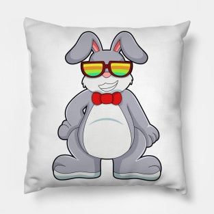 Rabbit with Sunglasses & Tie Pillow