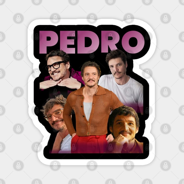 Vintage Pedro Pascal in 90's/Y2K Magnet by Energy Collage