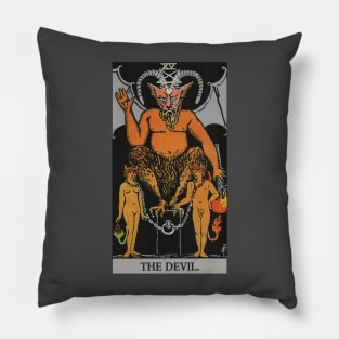 The Devil Tarot Card Pillow