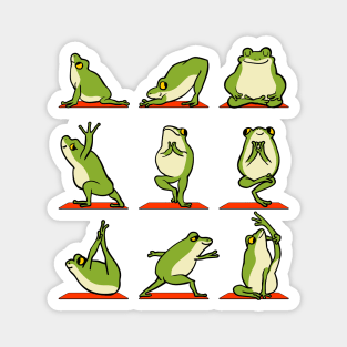Frog Yoga Magnet