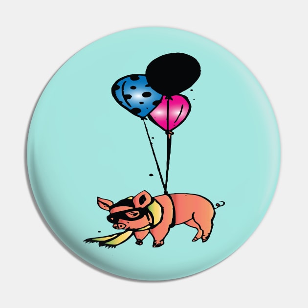 flying piggy Pin by lazykitty