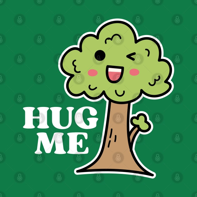 Hug Me Kawaii Tree Hugger by Illustradise