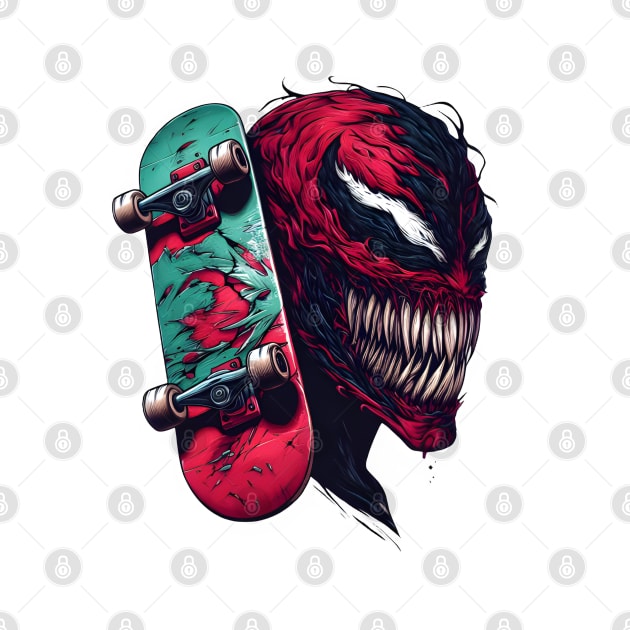 Unleash the Edge: Captivating Anti-Hero Skateboard Art Prints for a Modern and Rebellious Ride! by insaneLEDP