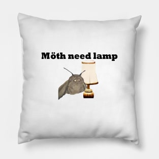 Möth And Lamp Pillow
