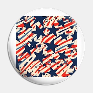 Patriotic 4th of July Pattern 5 Pin