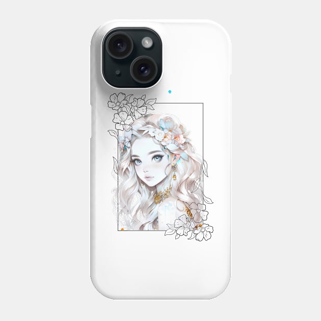 anime Flower Girl Phone Case by Heawonshop