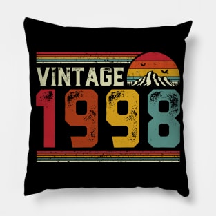 Vintage 1998 Birthday Gift Retro Style Pillow