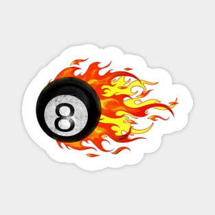 Flaming 8 Ball Magnet