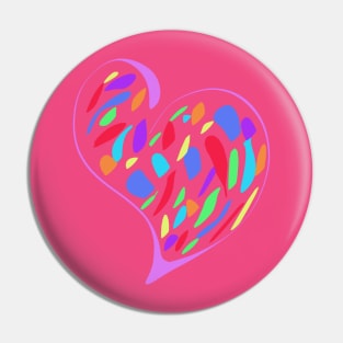 Heart camoflauge Pin