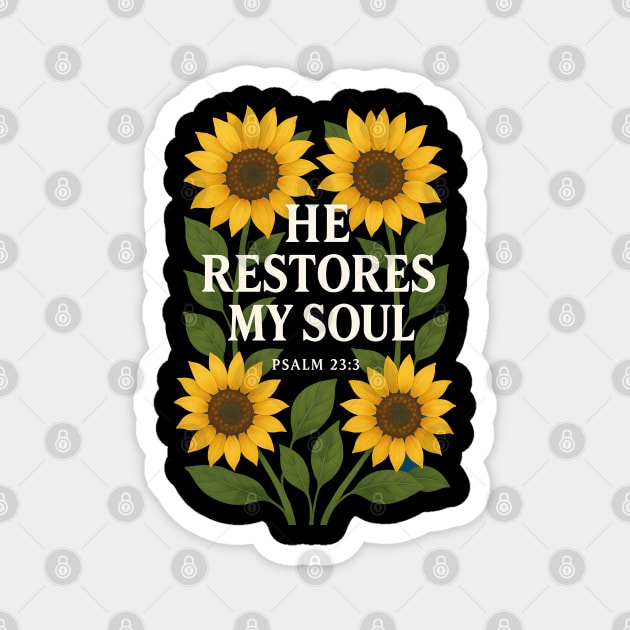 He Restores My Soul Christian Gift Magnet by Melanie 's Store 2