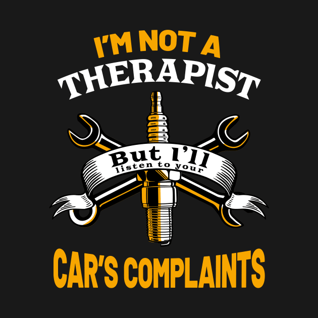 Car Therapist Funny Auto Mechanic Garage by Foxxy Merch