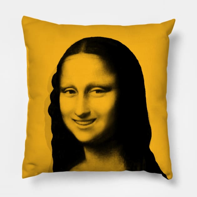 Monya Mona Lisa Big Smile Pillow by Dexter54