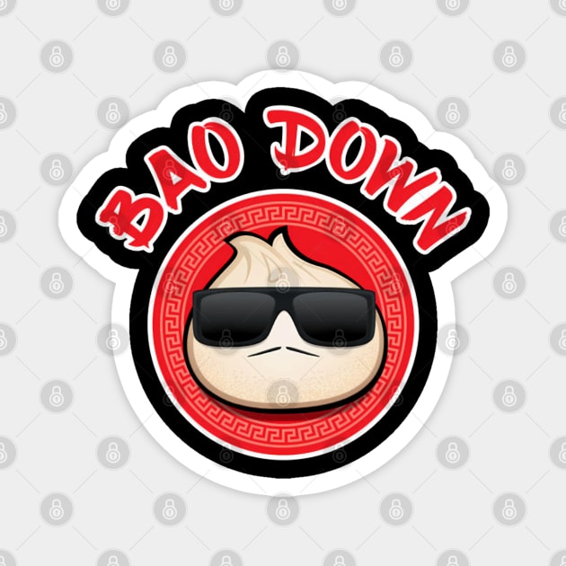 Dim Sum Bao Bun Funny Asian Food Magnet by Ink Lines
