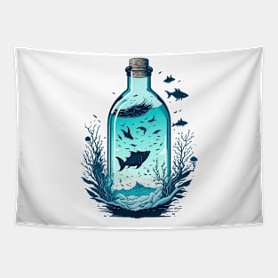 Glassy Ocean Mirage Tapestry