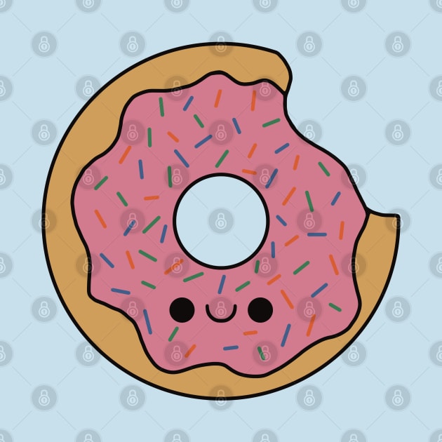 Cute Strawberry Donut - Kawaii Donut by KawaiiByDice