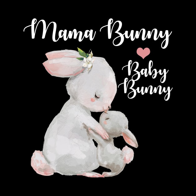 Mama Bunny Baby Bunny Floral Easter Mother's Day by Fowlerbg