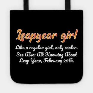 Leap Year Girl Definition Tote
