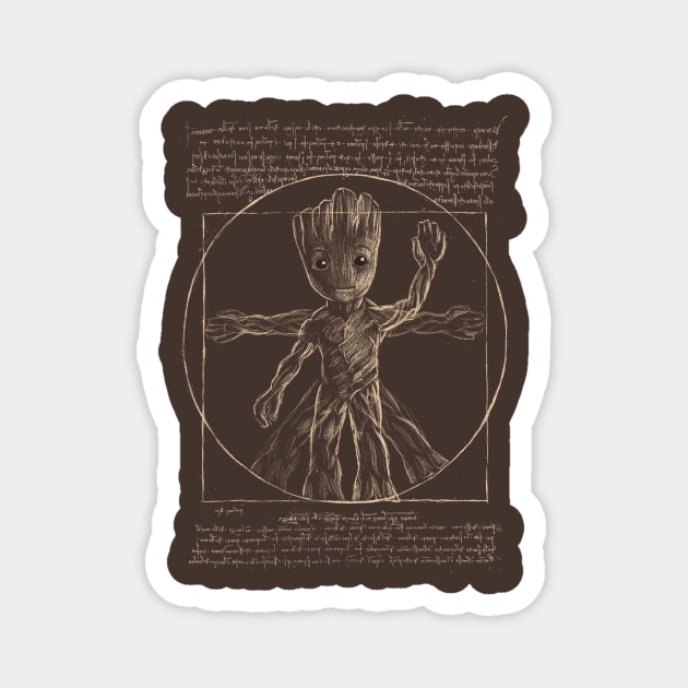 Vitruvian tree Magnet by BlancaVidal