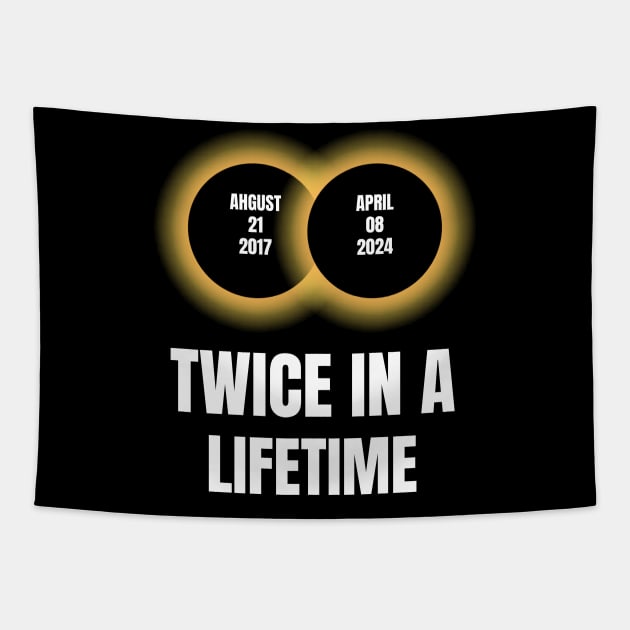 Twice In A Lifetime Total Solar Eclipse Tapestry by Peter smith