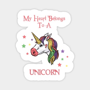 Unicorn Heart Magnet