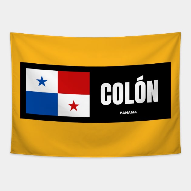 Colón City with Panama Flag Tapestry by aybe7elf