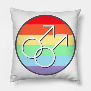 Gay Pride Rainbow Symbols Pillow