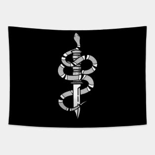 Tattoo Snake Knife Tapestry