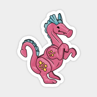 Friendly Pink Little People Dragon Magnet
