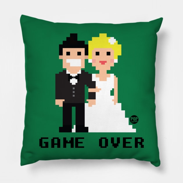 GAME OVER Pillow by toddgoldmanart