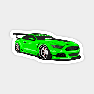 MUSTANG WIDEBODY LIME Magnet