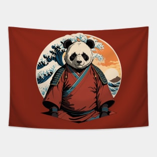 The Great Japanese Samurai Panda Tapestry